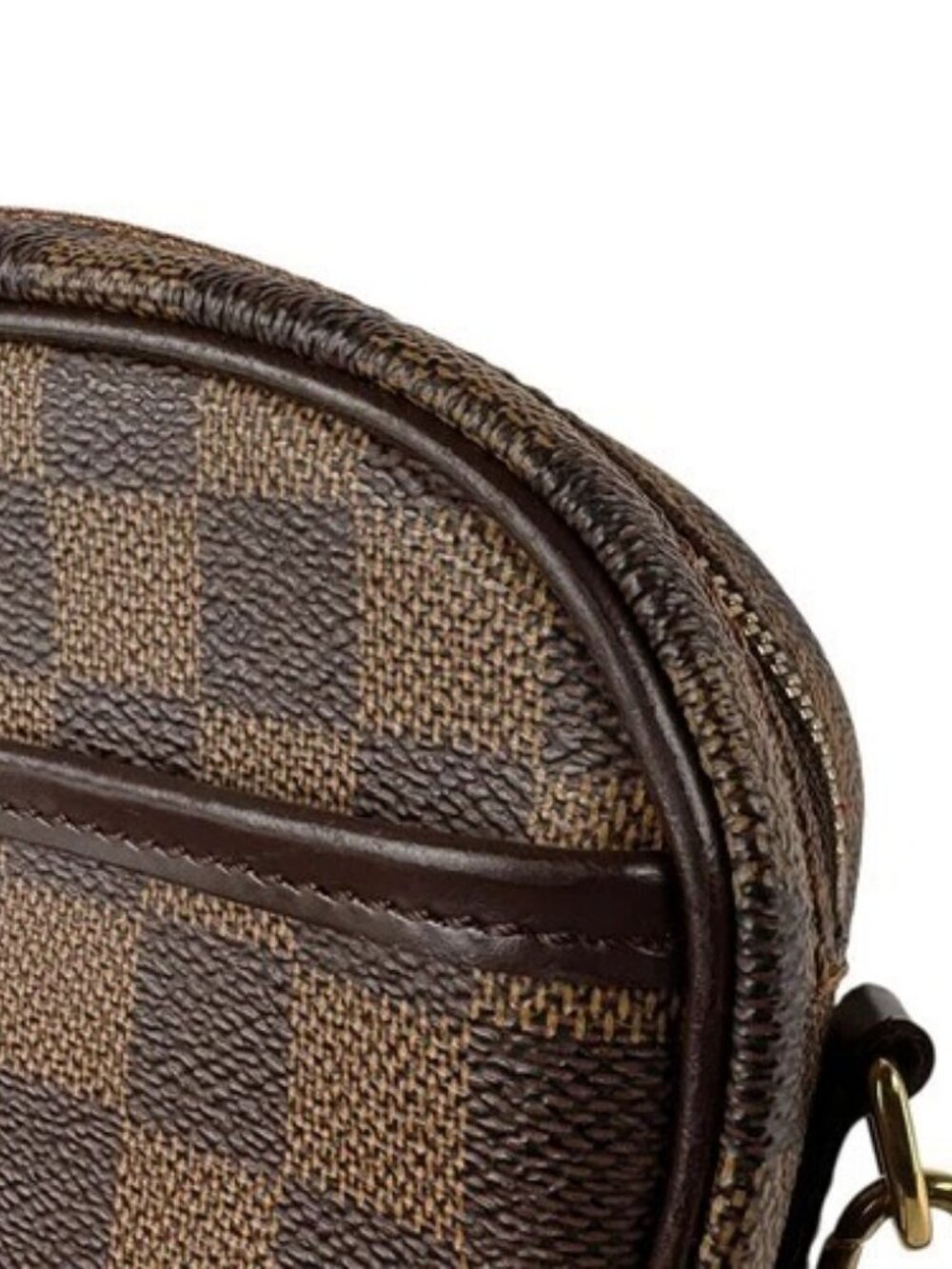 Auth LOUIS VUITTON Damier Ebene Ipanema Pochette Shoulder Bag Brown N51296 z7333 - Picture 7 of 12